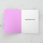 Happy Valentine's Day Custom Naam Schattige Kitty  Feestdagen Kaart (Binnen)