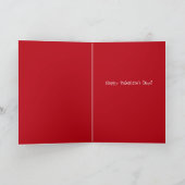 Happy Valentine's Day Custom Name Pit Bull Dog Feestdagen Kaart (Binnen)