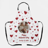 Happy Valentine's Day Custom Photo Apron Schort (Voorkant)
