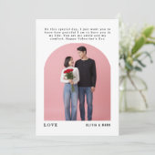 Happy Valentines Day Custom Photo Collage Holiday Feestdagenkaart (Staand voorkant)