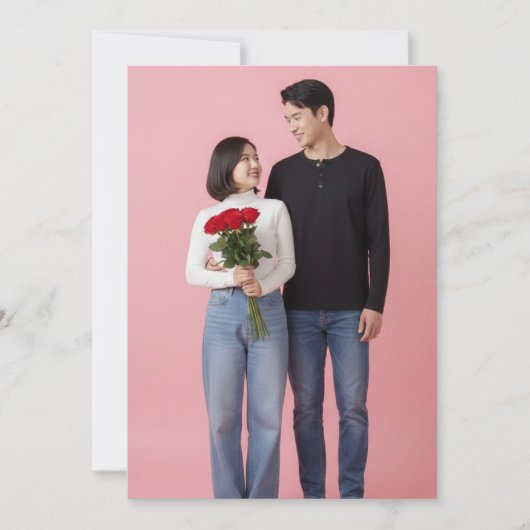 Happy Valentines Day Custom Photo Collage Holiday Feestdagenkaart (Voorkant)