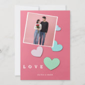 Happy Valentines Day Custom Photo Collage Love Feestdagenkaart (Voorkant)