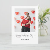 Happy Valentines Day Custom Photo Collage love Feestdagenkaart (Staand voorkant)