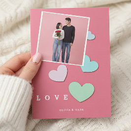 Happy Valentines Day Custom Photo Collage Love Feestdagenkaart