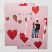 Happy Valentines Day Custom Photo Collage Love   Feestdagenkaart (Voorkant / Achterkant)