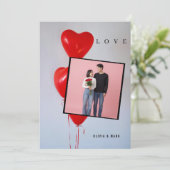 Happy Valentines Day Custom Photo Collage Love  Feestdagenkaart (Staand voorkant)