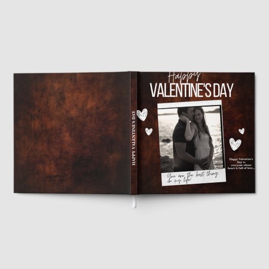 Happy Valentines Day Custom Photo Guest Book Gastenboek (Volledig)