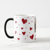Happy Valentine's Day Custom Photo Mug Magische Mok (Links)