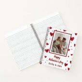 Happy Valentine's Day Custom Photo Notebook Notitieboek (Binnen)