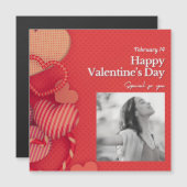 Happy valentine's day Custom Photo Red Hearts (Voorkant / Achterkant)