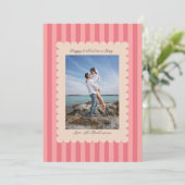 Happy Valentine's Day Custom Photograph Modern Feestdagenkaart (Staand voorkant)