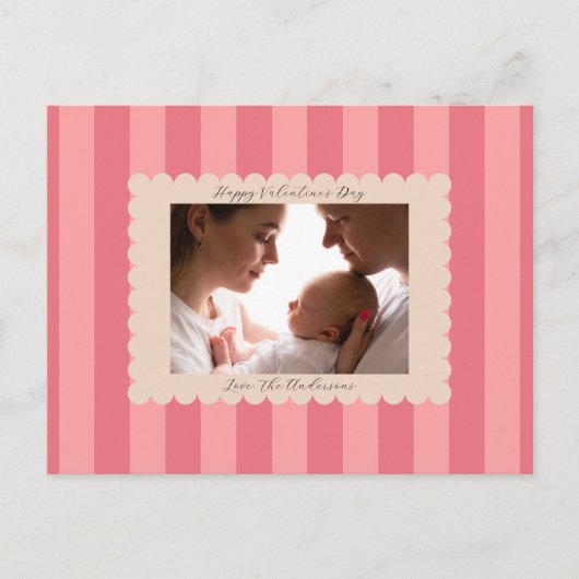 Happy Valentine's Day Custom Photograph Modern Feestdagenkaart (Voorkant)