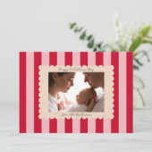 Happy Valentine's Day Custom Photograph Modern Feestdagenkaart (Staand voorkant)