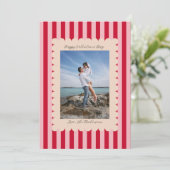 Happy Valentine's Day Custom Photograph Modern Feestdagenkaart (Staand voorkant)
