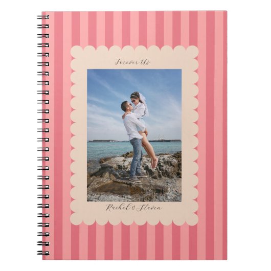 Happy Valentine's Day Custom Photograph Modern Notitieboek (Voorkant)