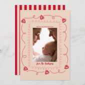 Happy Valentine's Day Custom Photograph Whimsical Feestdagenkaart (Voorkant / Achterkant)