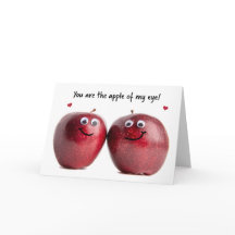 Happy Valentines Day Cute Apple Couple Humor