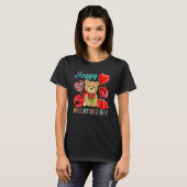 Happy Valentine's Day Cute Bear Western Valentine' T-shirt (Voorkant volledig)