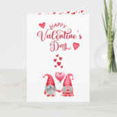 Happy Valentine's Day Cute Gnomen Photo Feestdagen Kaart (Voorkant)
