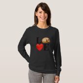 Happy Valentines Day Cute Heart Cat Love T-shirt (Voorkant volledig)