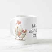 Happy Valentine's Day Cute Love Birds Koffiemok (Voorkant links)