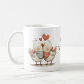 Happy Valentine's Day Cute Love Birds Koffiemok (Links)
