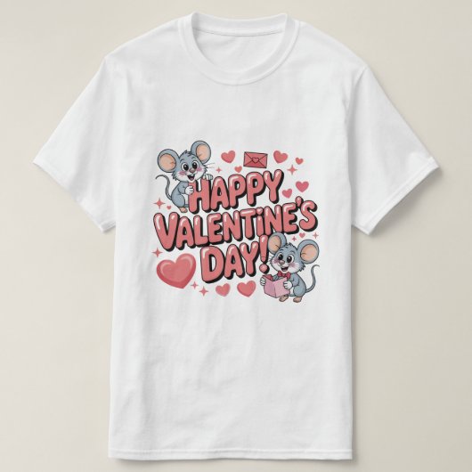 happy-valentines-day-cute-mice-hearts-typography-t t-shirt (Design voorkant)