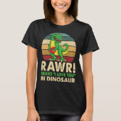Happy Valentines Day Cute Rawr mean i love you T-shirt (Voorkant)
