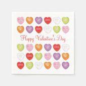 Happy Valentine's Day Cute Whimsical Colorful Servet (Voorkant)