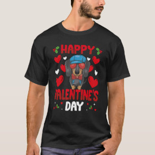 Happy Valentines Day Dachshund Heart Love Animal T-shirt