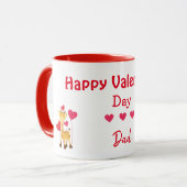 Happy Valentine's Day Dad Safari-thema Mok (Voorkant links)