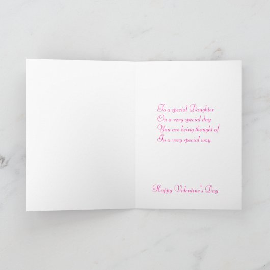 Happy Valentine's Day Daughter Feestdagen Kaart (Binnen)