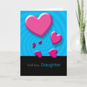 Happy Valentine's Day Daughter Wenskaart Feestdagen Kaart