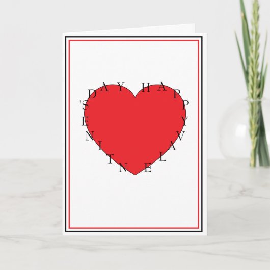 Happy Valentine's Day Design With A Poem Kaart (Voorkant)