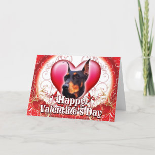 Happy Valentines Day Doberman Feestdagen Kaart