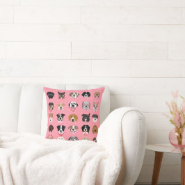 Happy Valentines Day Dog Face Pattern Kussen