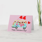 Happy Valentine's Day Doggie Folded Greeting Card Kaart (Voorkant)