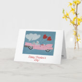 Happy Valentine's Day Doggie Folded Greeting Card Kaart (Gele Bloem)