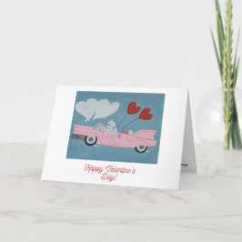 Happy Valentine's Day Doggie Folded Greeting Card Kaart