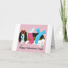 Happy Valentine's Day Doggie Folded Greeting Card Kaart