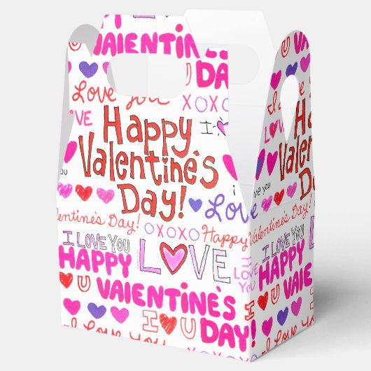 Happy Valentine's Day Doodles Bedankdoosjes (Geopend)
