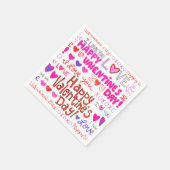 Happy Valentine's Day Doodles Pattern Servet (Hoek)