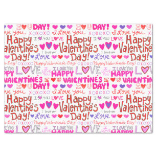 Happy Valentine's Day Doodles Tissuepapier