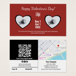 Happy Valentine's Day Een Roos Gift Voucher Kaart