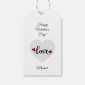 Happy Valentine's Day eenvoudige cadeau label Cadeaulabel (Voorkant)