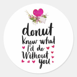 Happy Valentine's Day Elegant Script Hearts Tekst Ronde Sticker