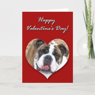 Happy Valentine's day English bulldog card Feestdagen Kaart