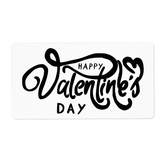 Happy Valentine's Day Etiket (Voorkant)
