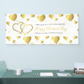HAPPY VALENTINE'S DAY EVENT GOLD HEARTS BANNER (Beurs)