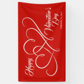 HAPPY VALENTINE'S DAY EVENT LINKED HEARTS RED SPANDOEK (Verticaal)